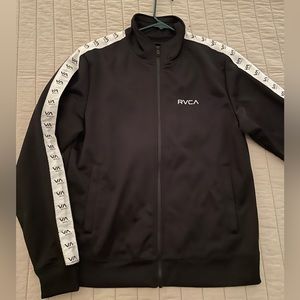 RVCA full zipped track jacket with branded sleeve